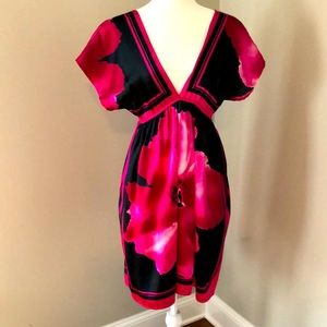 XXi  Dress sundress pink & black floral medium